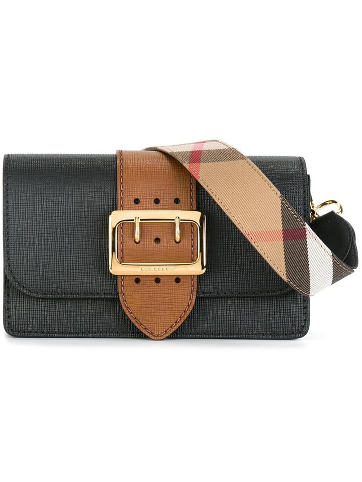 Burberry Buckle Detail Crossbody Bag, Women's, Black