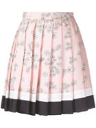 Macgraw - Daisy Chain Short Skirt - Women - Silk - 8, Pink/purple, Silk