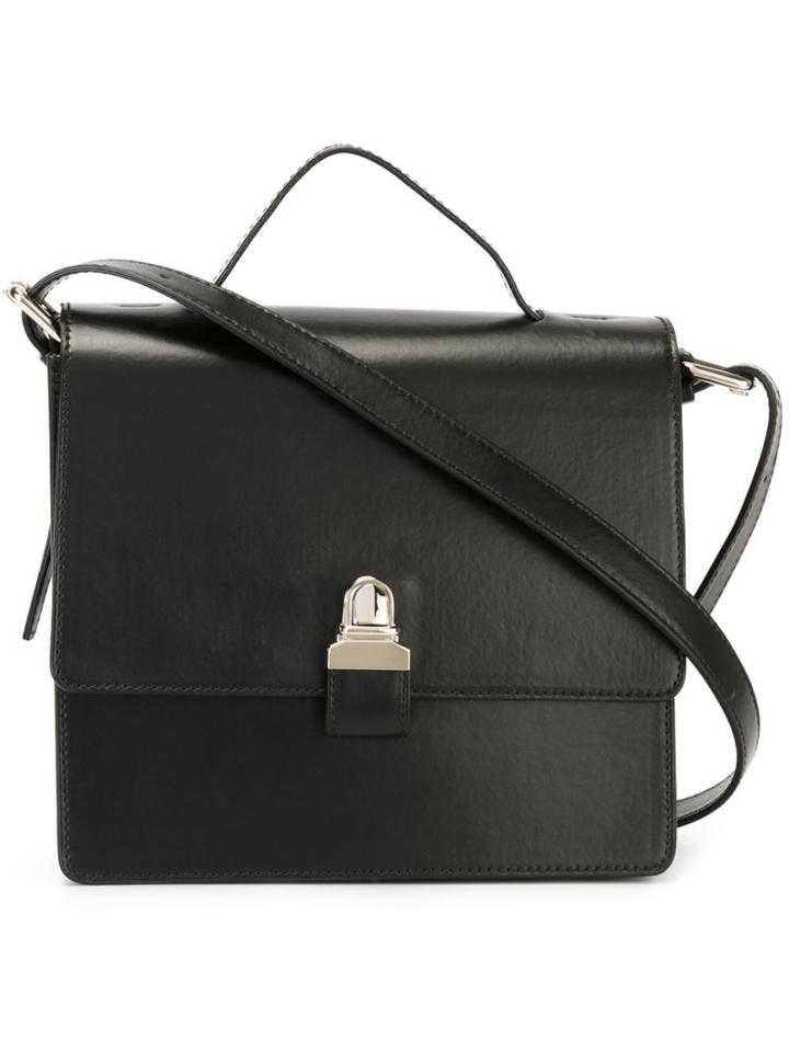 Mm6 Maison Margiela Push-lock Cross Body Bag, Women's, Black