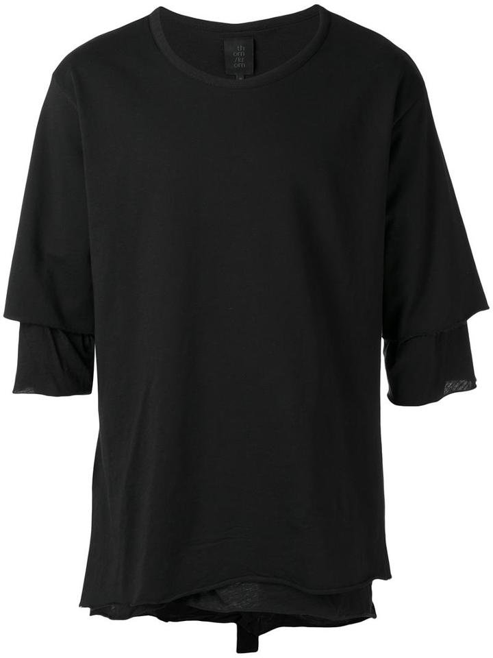 Thom Krom Layered T-shirt, Men's, Size: Medium, Black, Cotton