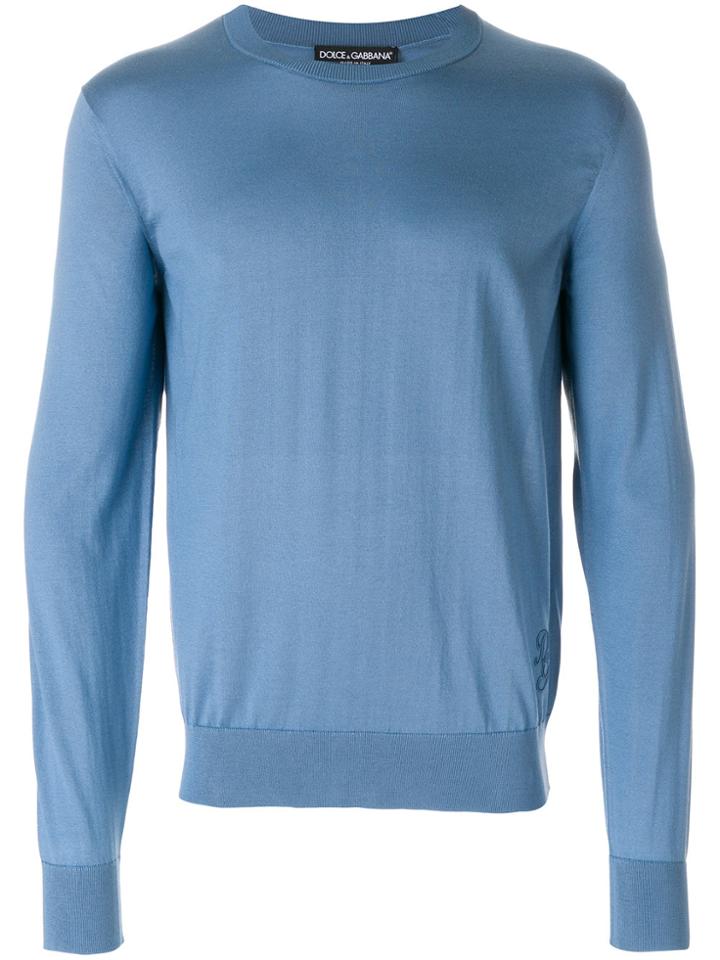 Dolce & Gabbana Crew Neck Jumper - Blue