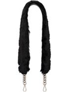 Miu Miu Detachable Fur Strap - Black