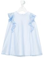 Hucklebones London - Georgette Flutter Dress - Kids - Polyester - 10 Yrs, Girl's, Blue