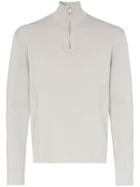 Mackintosh Cotton Neck Zipper Jumper - Grey