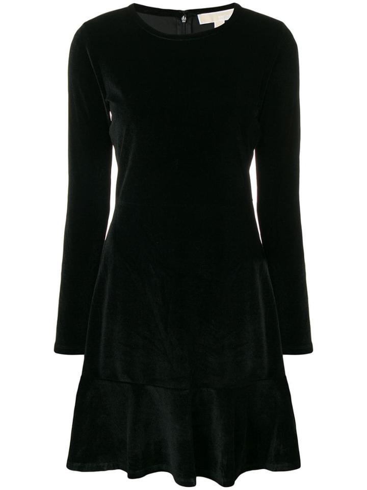 Michael Kors Collection Longsleeved Flared Dress - Black