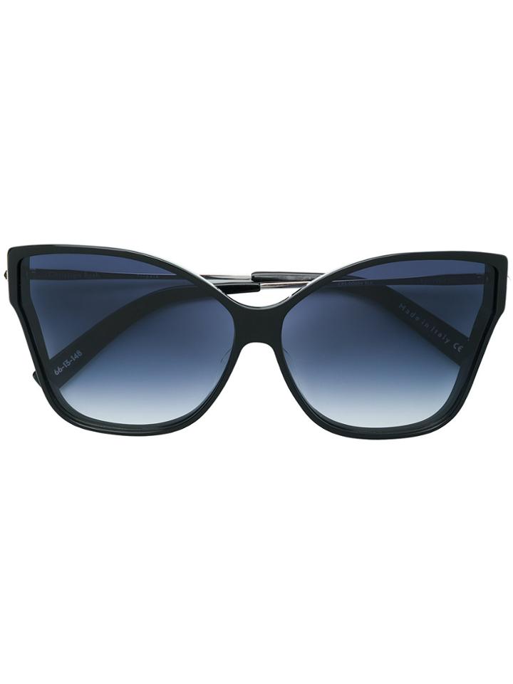 Christian Roth Eyewear Oversized Butterfly Shape Sunglasses - Black