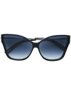 Christian Roth Eyewear Oversized Butterfly Shape Sunglasses - Black