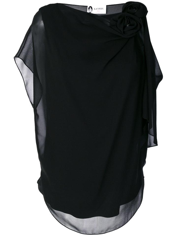 Lanvin Rosette-embellished Blouse - Black