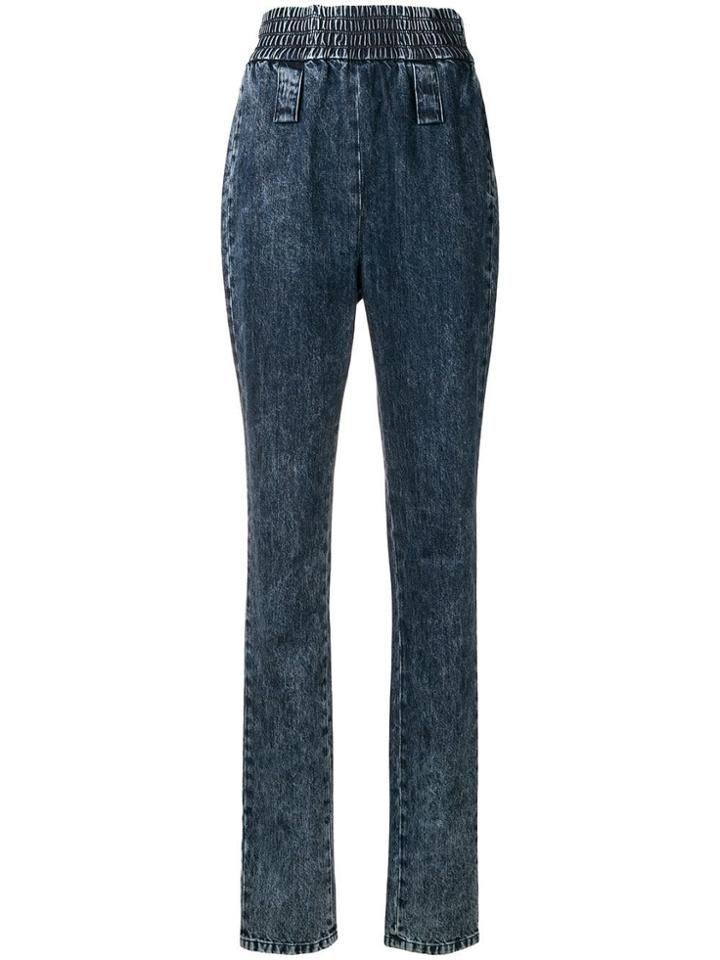 Miu Miu Elasticated Tapered Jeans - Blue