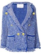 20:52 Double Breasted Tweed Blazer - Blue