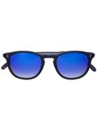 Garrett Leight Kinney Mirrored Sunglasses, Men's, Black, Triacetate