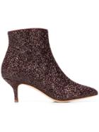 Polly Plume Pointed Ankle Boots - Red