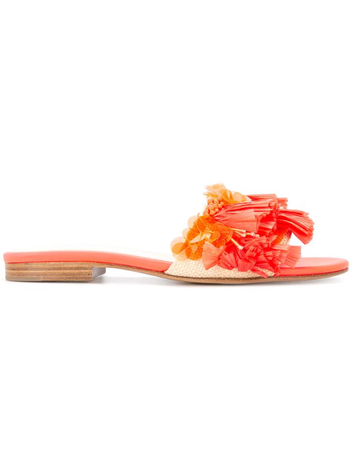 Delpozo Embellished Sandals - Pink & Purple
