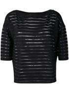 Snobby Sheep Sheer Striped Sweater - Black