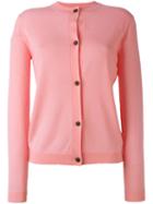Jil Sander Navy Button Down Cardigan, Women's, Size: Large, Pink/purple, Wool
