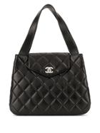 Chanel Pre-owned Quilted Hand Tote Bag - Black