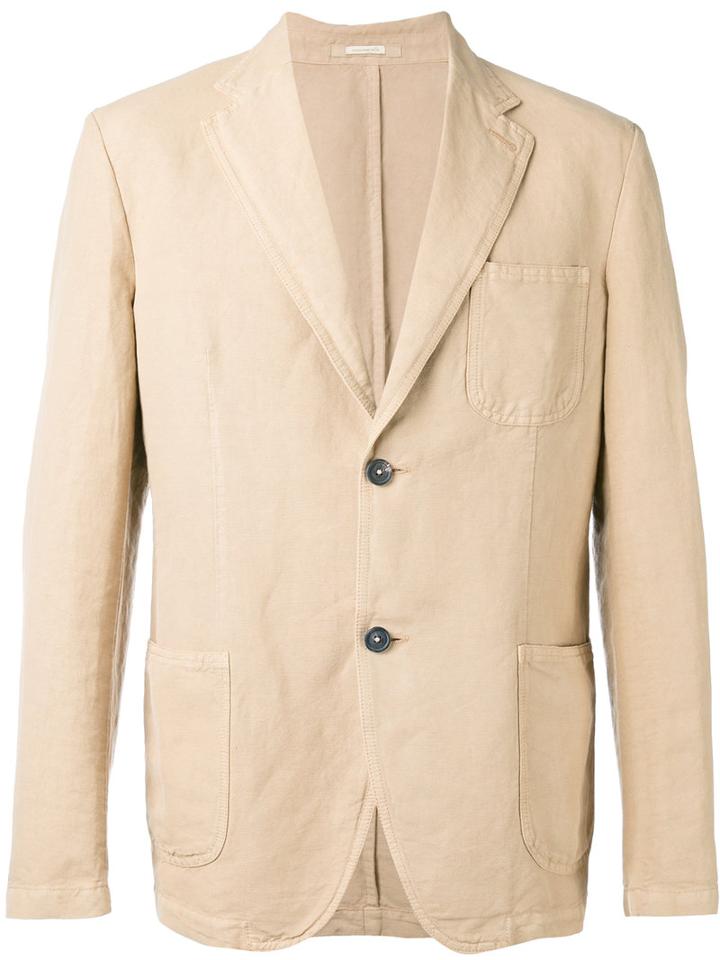 Massimo Alba - Classic Blazer - Men - Cotton/linen/flax - 48, Nude/neutrals, Cotton/linen/flax