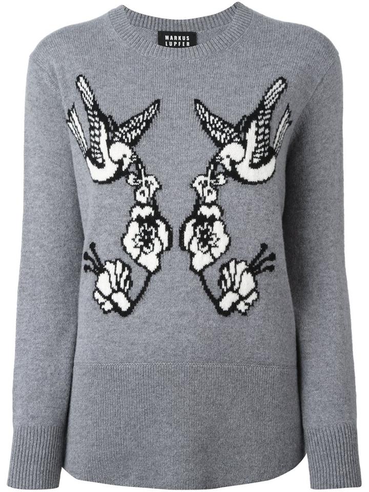 Markus Lupfer 'birdland' Jumper, Women's, Size: Xs, Grey, Wool
