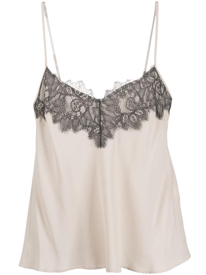 Liu Jo Lace Detail Top - Neutrals