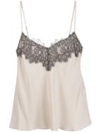 Liu Jo Lace Detail Top - Neutrals
