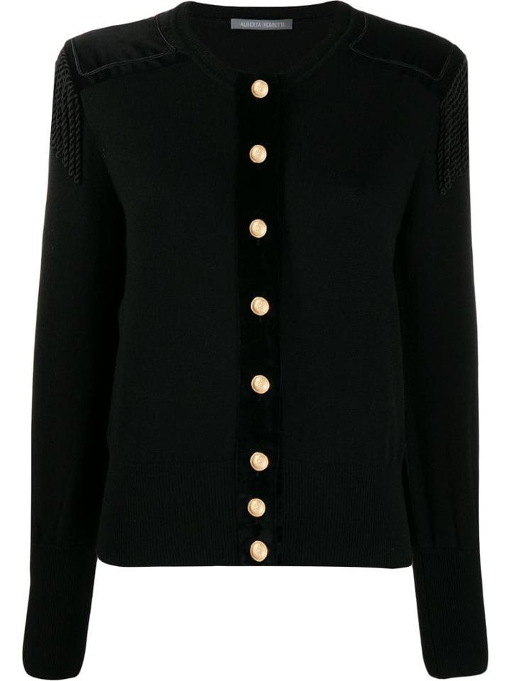 Alberta Ferretti Oversized Button Cardigan - Black