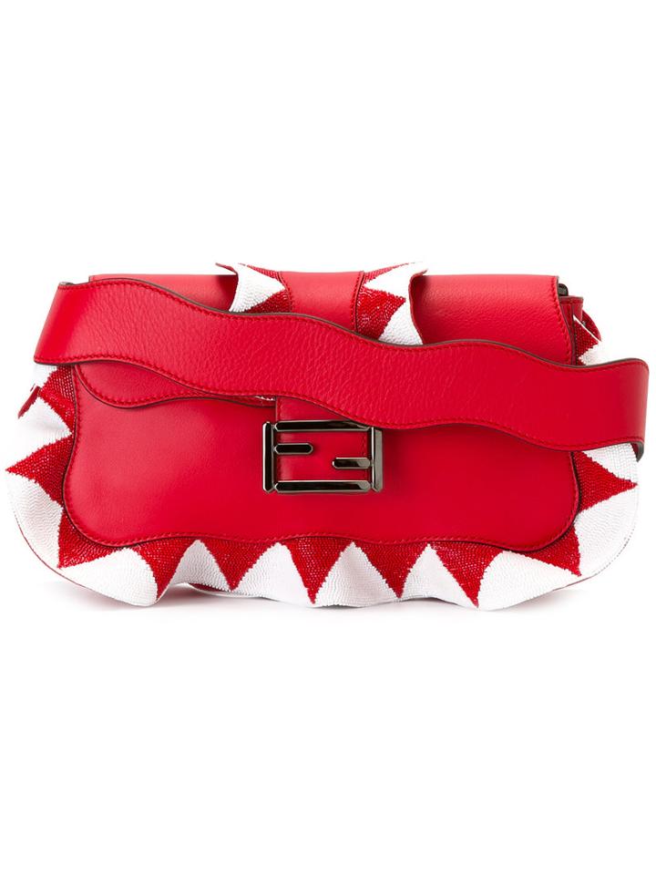 Fendi - Zig-zag Shoulder Bag - Women - Leather - One Size, Red, Leather