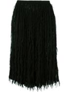 Marco De Vincenzo Fringed Straight Skirt