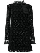 Giambattista Valli Crochet Detail Cocktail Dress - Black