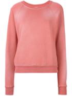 Saint Laurent Washed Sweatshirt, Women's, Size: Large, Pink/purple, Cotton