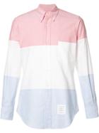 Thom Browne Colour Block Point Collar Shirt - Red