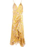 Johanna Ortiz Floral Print Ruffle Dress - Yellow
