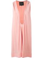 Jay Ahr Plunging Neck Shift Dress, Women's, Size: 36, Pink/purple, Rayon/silk/spandex/elastane