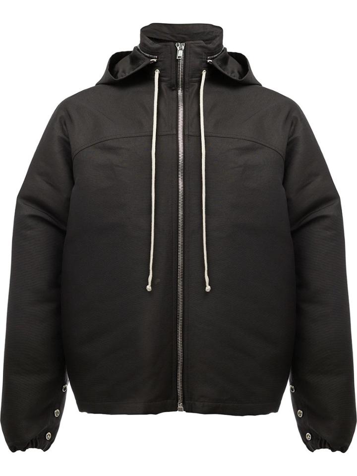Rick Owens Hooded Windbreaker - Black