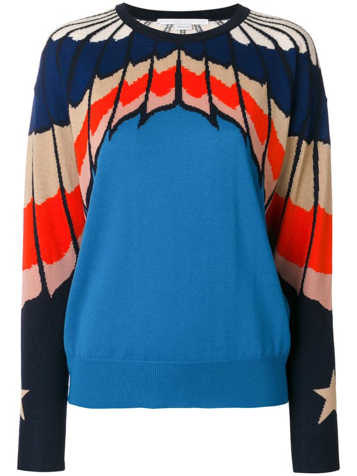 Stella Mccartney Feathers Round Neck Jumper - Blue