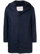 Mackintosh Navy Cotton Storm System Hooded Coat - Blue