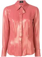 Elisabetta Franchi Perfectly Fitted Shiny Blouse - Orange