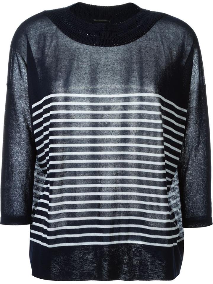 Ermanno Scervino Striped Fine Knit Sweater