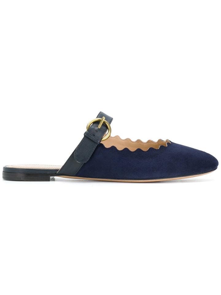 Chloé Mary Jane Mules - Blue