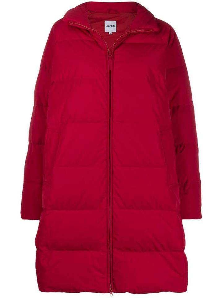 Aspesi Zip Padded Coat - Red