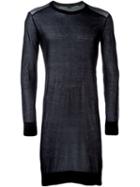 Ann Demeulemeester Long Sweater, Men's, Size: M, Black, Cotton/polyamide