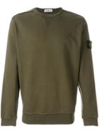 Stone Island Logo Patch Sweater - Green