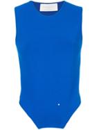 Esteban Cortazar Backless Cropped Tank - Blue