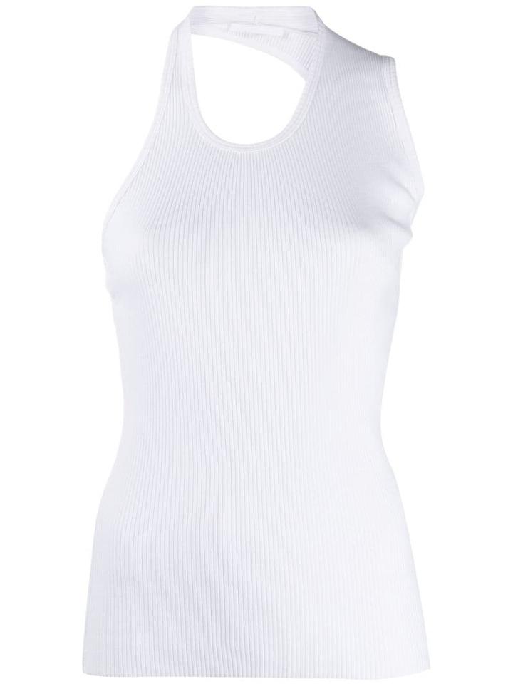 Helmut Lang Cut-out Tank Top - White
