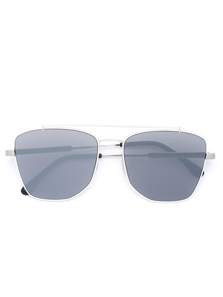 Vera Wang Aviator Sunglasses, Women's, White, Stainless Steel