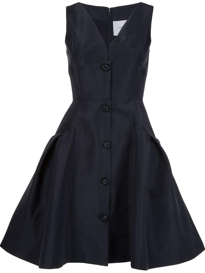 Carolina Herrera Buttoned V-neck Dress