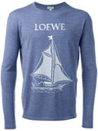 Loewe Boat Jumper, Men's, Size: Medium, Blue, Virgin Wool