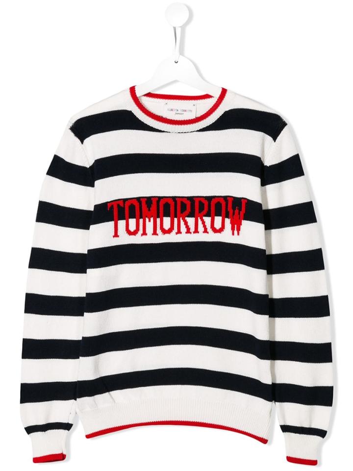 Alberta Ferretti Kids Tomorrow Striped Sweater - Blue