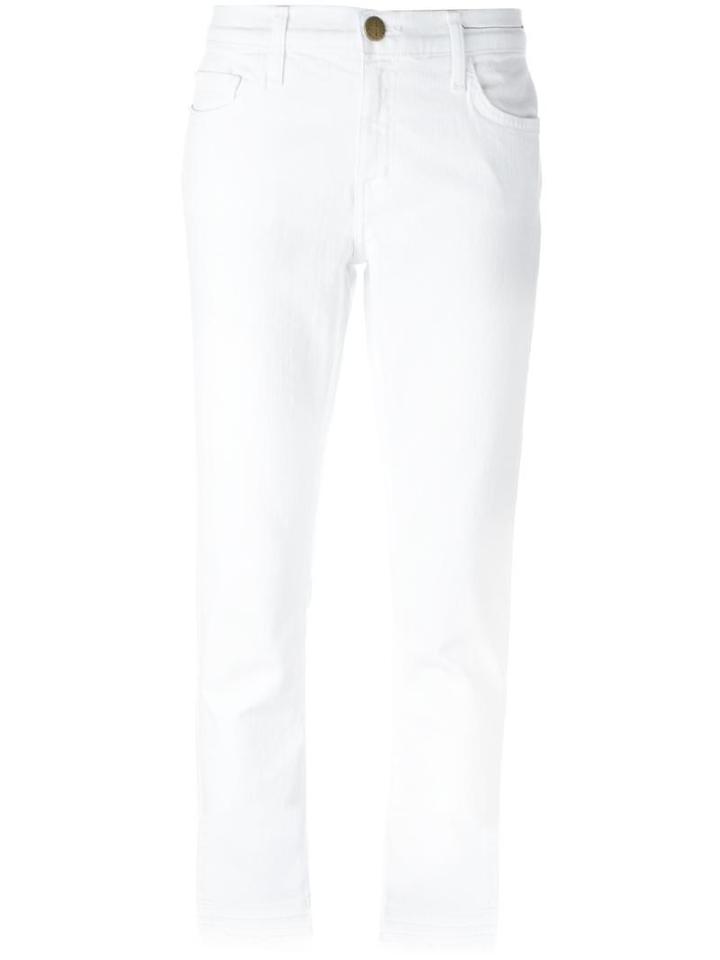 Current/elliott Slim-fit Trousers, Women's, Size: 29, White, Cotton/spandex/elastane