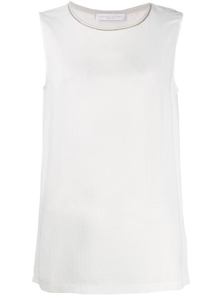 Fabiana Filippi Straight Fit Vest - White