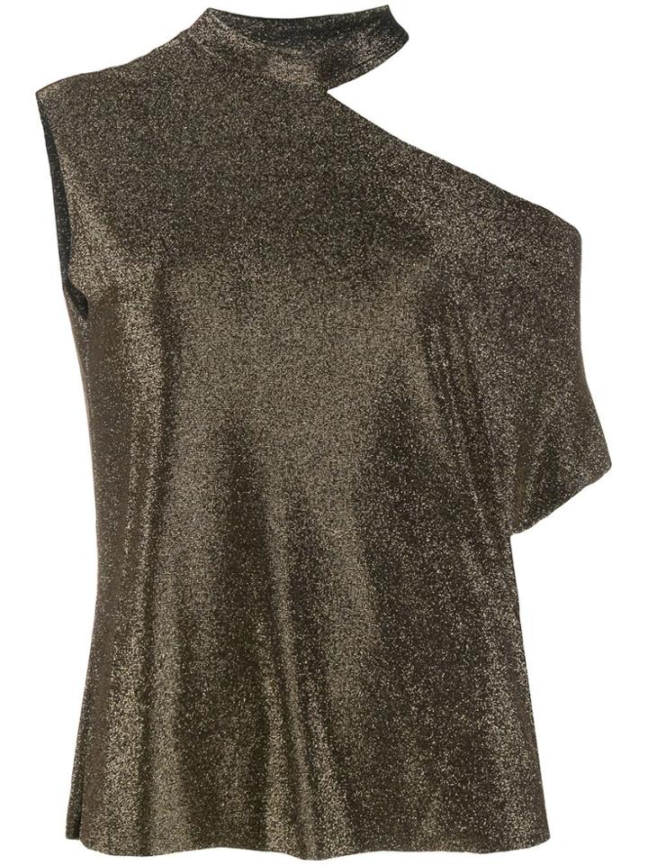 Rta Metallic Asymmetric Top - Gold